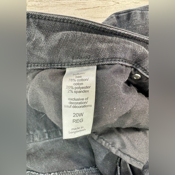 Women's M Jeans by Maurices mid-rise bootcut black jeans size 20W - Picture 5 of 11